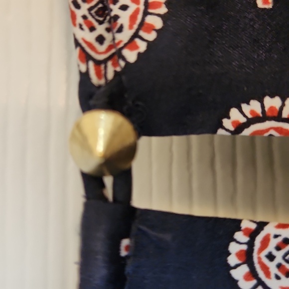 Banana Republic Foulard Silk Ruffle Dress Navy Size L - Picture 12 of 15